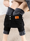 Damen Teddy Gefütterte Jeans Verdicken Leggings FH215