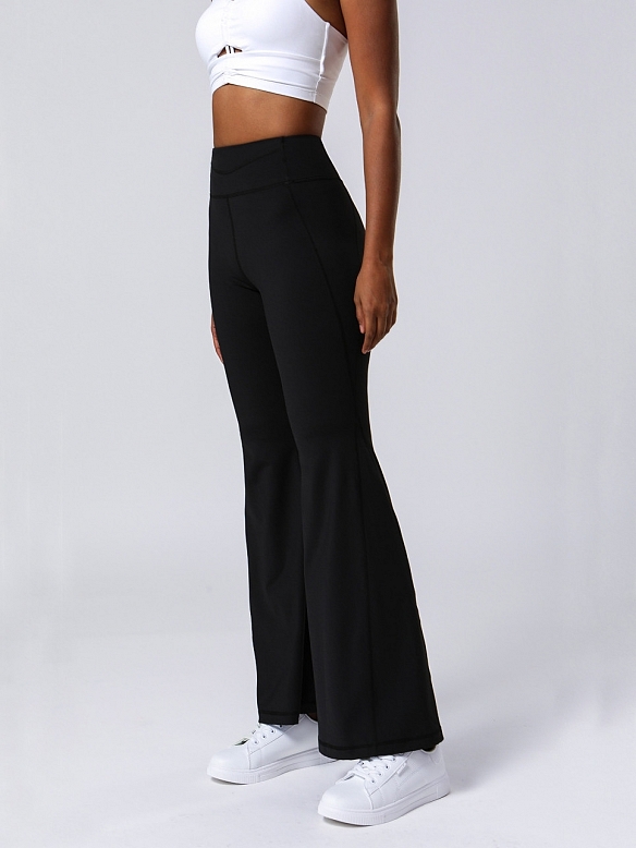 Damen Hohe Taille Ausgestellte Yogahose Sporthose FH206