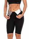 Damen Hight Waist Saunashorts mit Haken-Reihen FH048