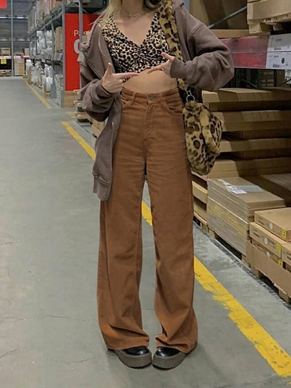 Damen Weite Cordhose FH129