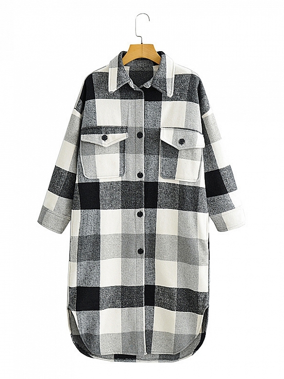 Damen Oversized Mantel FT040