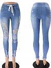 Damen Skinny Regular Ripped Jeans FH181
