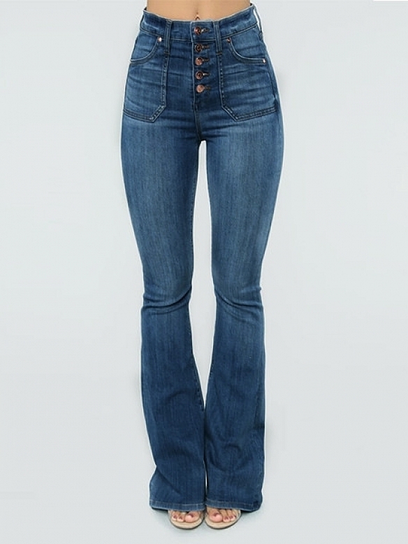 Damen Flare Regular Jeans FH159