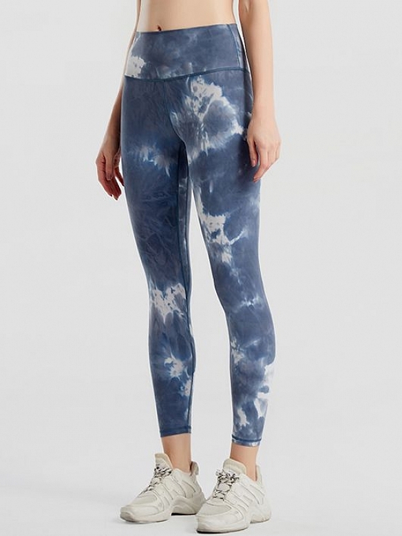 Damen High Waist Push Up Leggings mit Batikmuster FH051