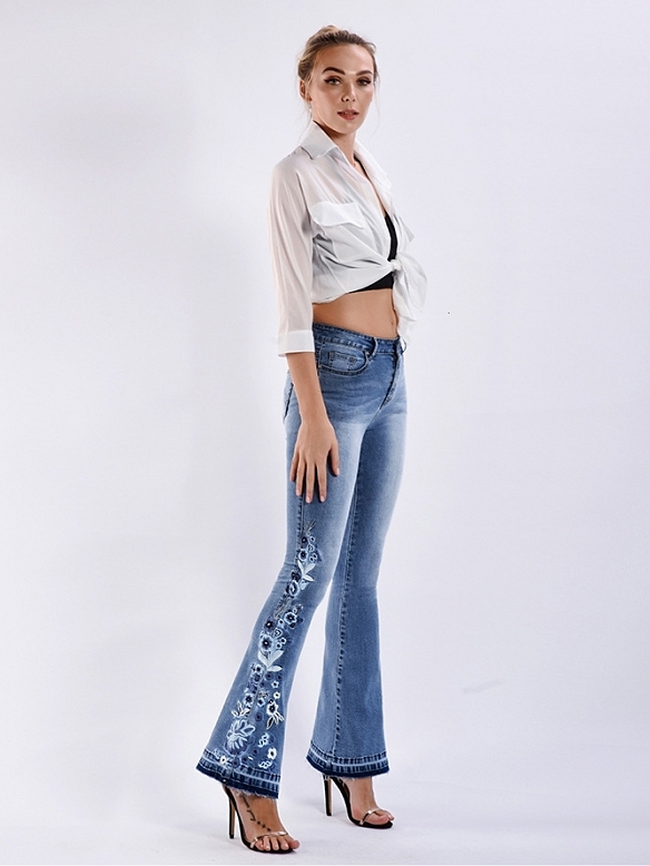 Damen Flare Regular Jeans FH167
