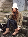Damen Hose aus Lederimitat mit Zippern FH103
