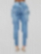 Damen Skinny High Jeans mit Destroyed-Details FH099