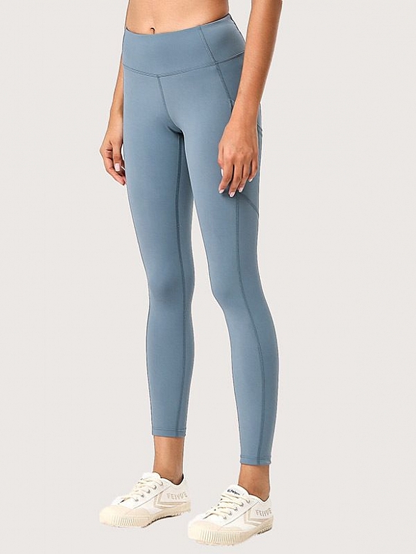 Damen High Waist Sport-Tights mit Taschen FH082