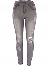 Damen Skinny Low Jeans mit Riss FH174