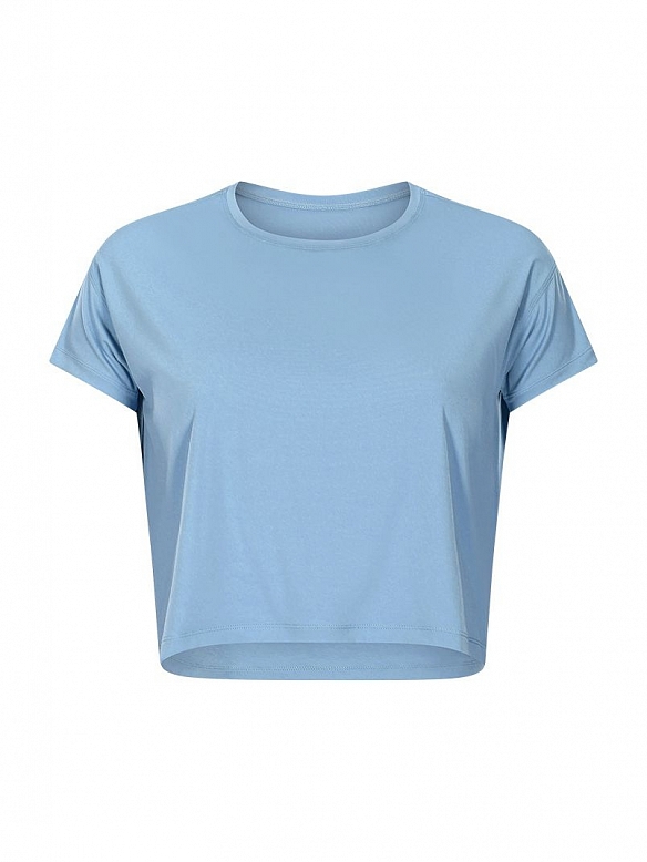 Damen Cropped Sportshirt Kurzes T-Shirt FT026