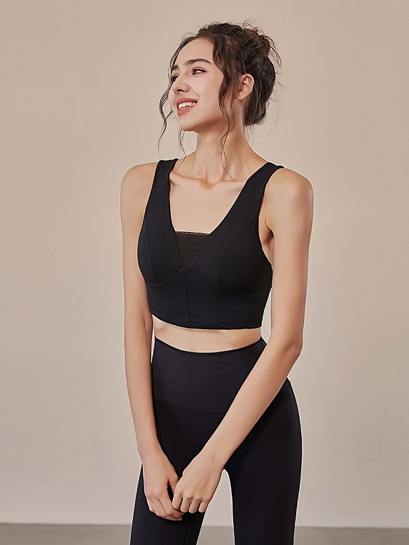 Damen High Support Sport-BH Fitness Bra Top FT055