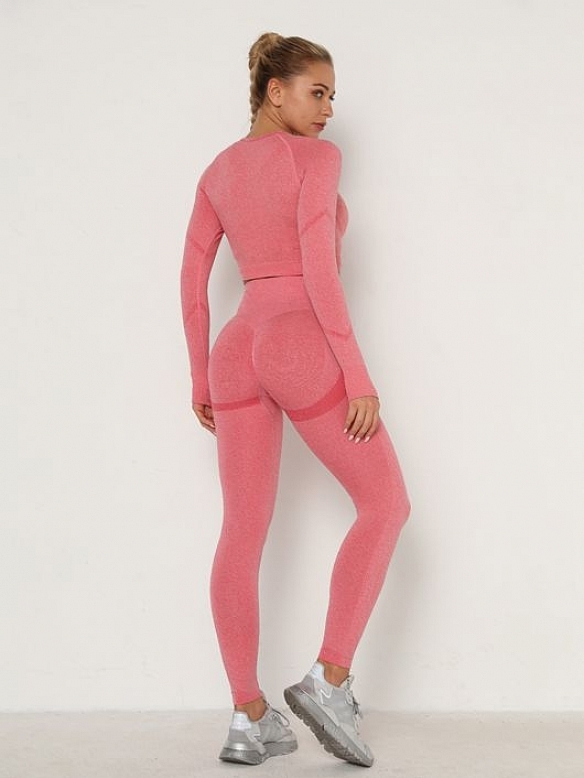 Damen Nahtlose Yoga-Set Sportanzug FA006