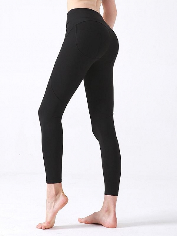 Damen Hohe elastische Sporttights Leggings FH079