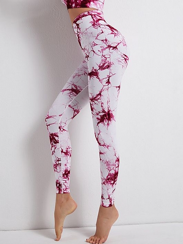 Damen Nahtlose Yogahose Batik Shaping-Sporttights FH014