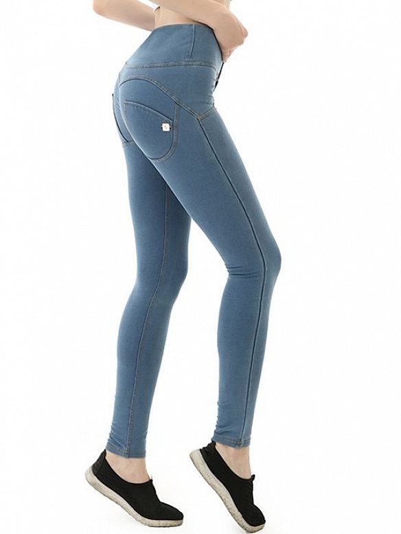 Damen High Waist Push Up Denimjeggings FH055