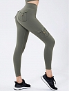 Damen Hohe elastische High Waist Shaping-Sporttights FH063