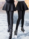 Winter Warme Leggings Hosen mit Rock für Damen FH187