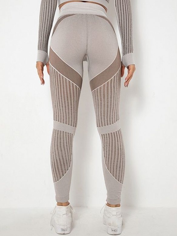 Damen Nahtlose Schnelltrocknende Gestrickte Leggings Sporttights FH034