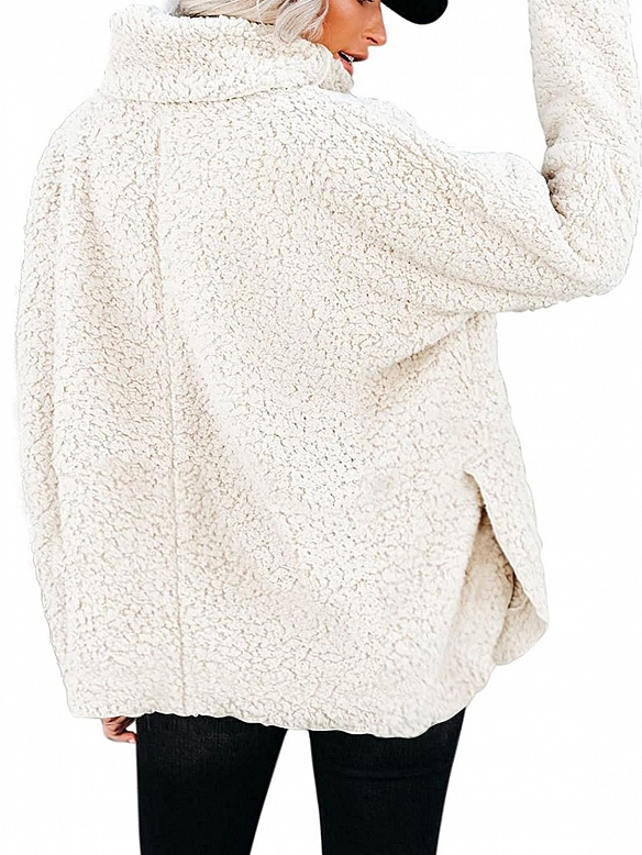 Damen Weite Plüschjacke für Frauen QX034