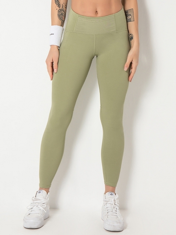 Damen High Waist Shaping-Tights mit Taschen Yogahose FH199