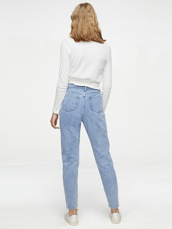 Damen Boyfriend Loose High Jeans FH203