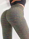 Damen Hohe elastische Gestrickte Leggings Yogahose FH083