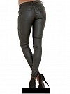 Damen Hose aus Lederimitat mit Zippern FH103