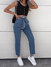 Damen Jeans mit hoher Taille und geradem Beinschnitt FH173