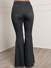 Damen Ausgestellte Jeans mit Kunstperlen FH222