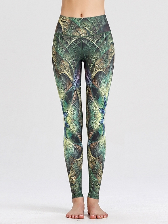 Damen Gemusterte Leggings Yogahose FH160