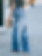 Damen Straight Jeans mit Destroyed-Details FH168