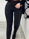 Damen High Waist Skinny Hose aus Lederimitat FH211