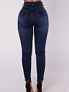Damen Hohe elastische Skinny High Jeans FH096