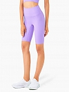 Damen Gerippte High Waist Radlershorts FH013