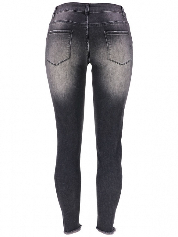Damen Skinny Low Jeans mit Riss FH174