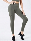 Damen Hohe elastische High Waist Shaping-Sporttights FH063