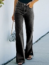 Damen Straight Jeans mit Schlitzen FH170