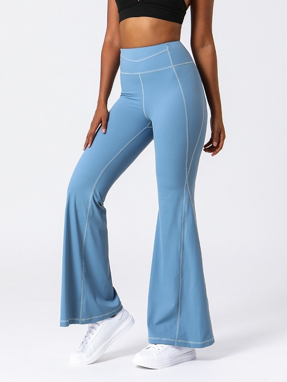 Damen Hohe Taille Ausgestellte Yogahose Sporthose FH206