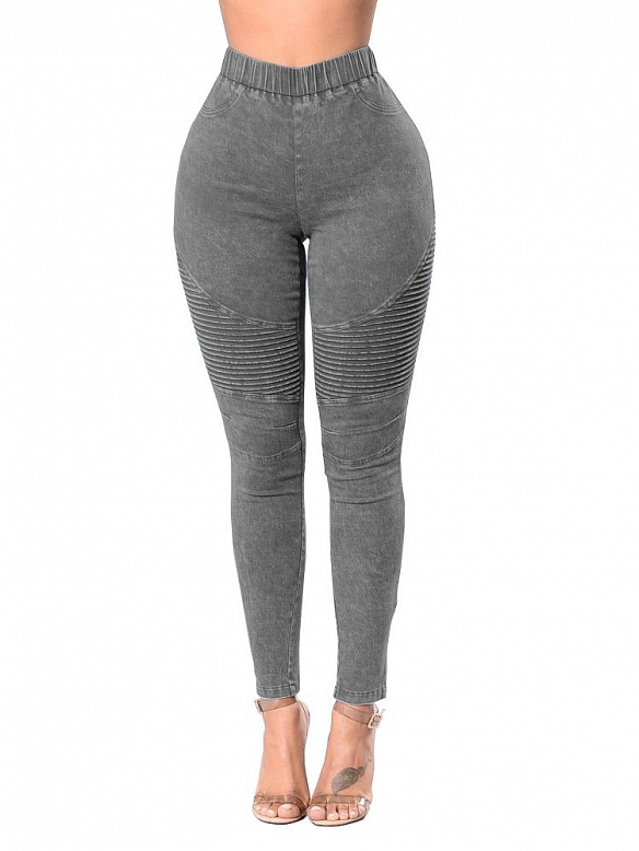 Damen Hohe elastische Shaping-Jeans FH114