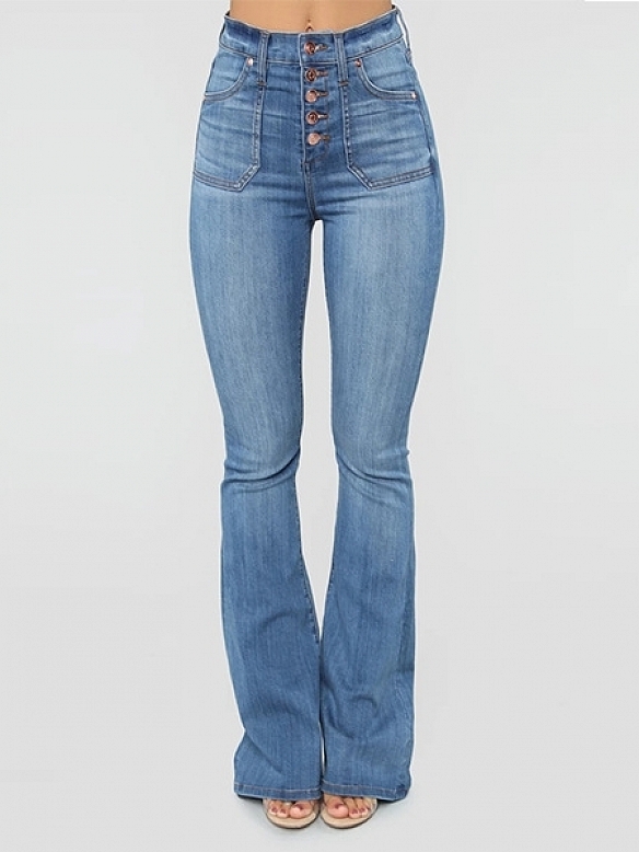 Damen Flare Regular Jeans FH159