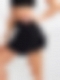 Damen High Waist Sport Rock mit Tights Tennis Hosenrock FH038