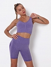 Damen Nahtlose Gestrickte Yoga-Set Sport-Set FA007