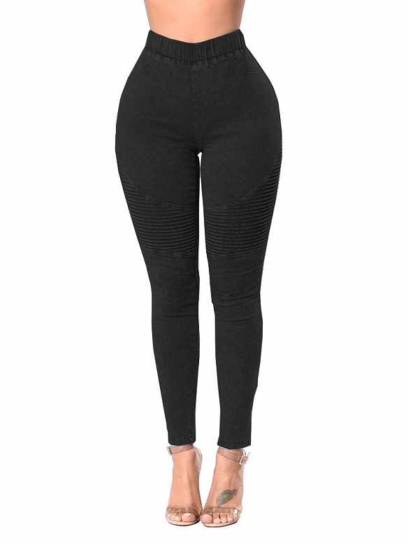 Damen Hohe elastische Shaping-Jeans FH114