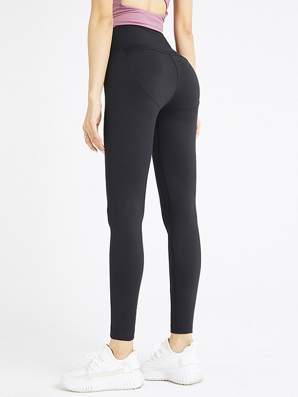 Damen Hohe elastische Schnelltrocknende Yogahose Fitnesshose FH230