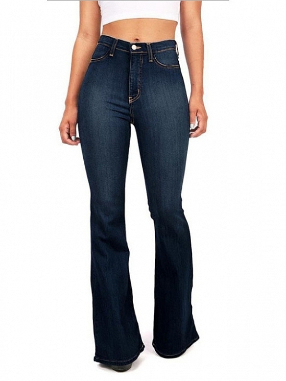 Damen Regular Ausgestellte Jeans FH164