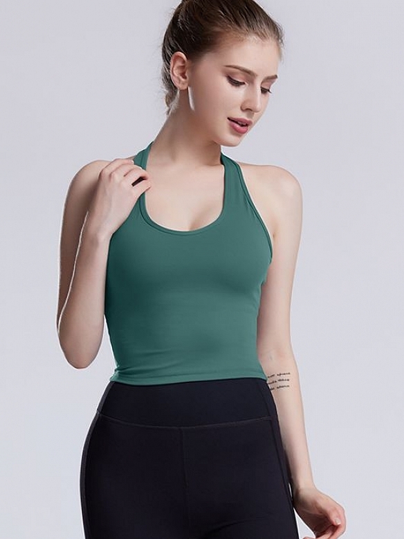 Damen Neckholder-Sporttop mit BH FH029