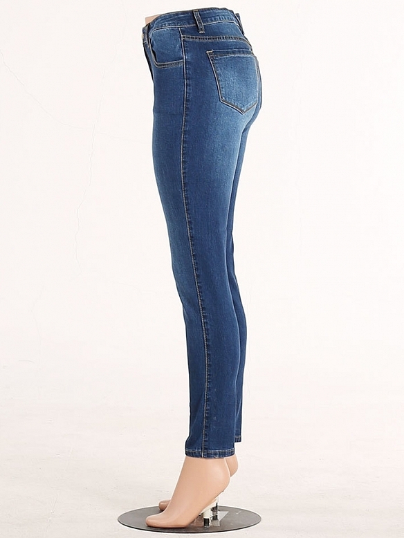 Damen Hohe elastische Super Skinny High Jeans FH179