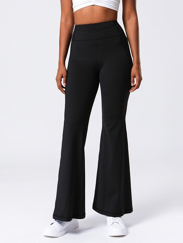 Damen Hohe Taille Ausgestellte Yogahose Sporthose FH206