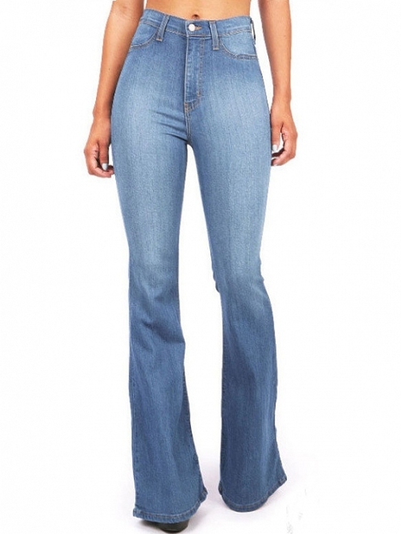 Damen Regular Ausgestellte Jeans FH164