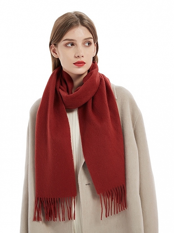 Damen Kaschmirschal mit Fransen AF001